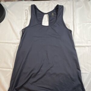 GAIAM Women's Black Scoop Neck Athletic Racerback Tank Top Size S